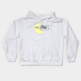 Aim for the Moon Kawaii Cute Moon Kids Hoodie